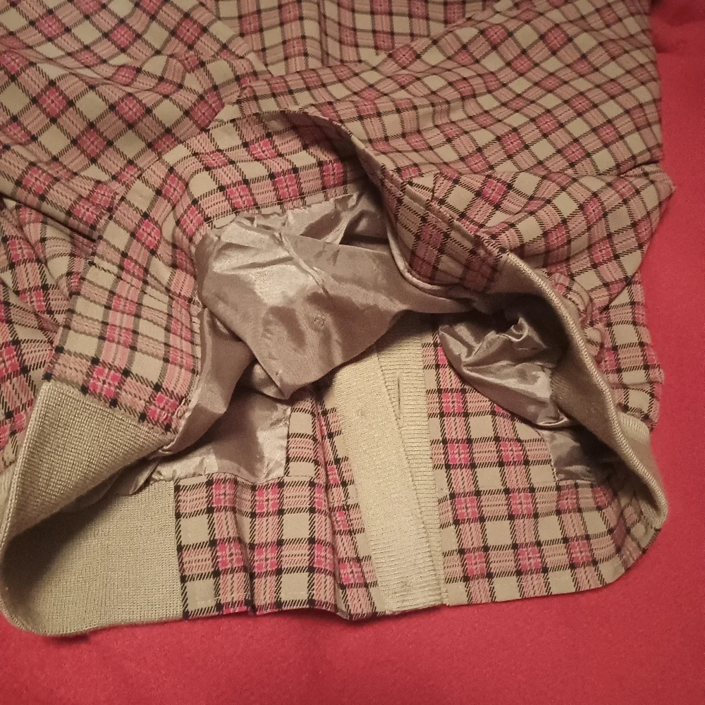 popular plaid varsity cut jacket with buttons - Picture 7 of 9